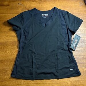 Greys Anatomy Black Short Sleeve Women's Top